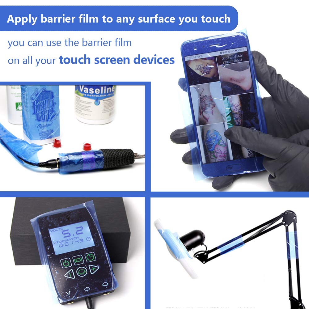 Barrier Film Roll Tape Blue 4" x 6" 1200 Sheets for Dental